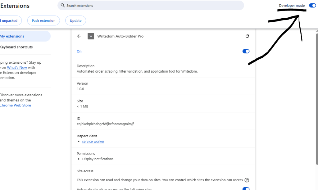 Enable Developer Mode in Chrome